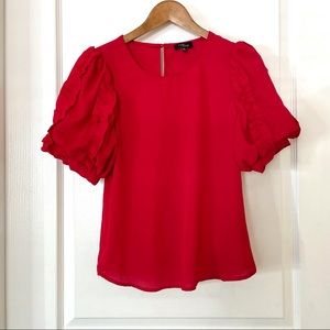 Beautiful cherry red Milk & Honey blouse